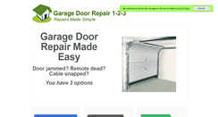 Desktop Screenshot of garagedoorrepair123.com